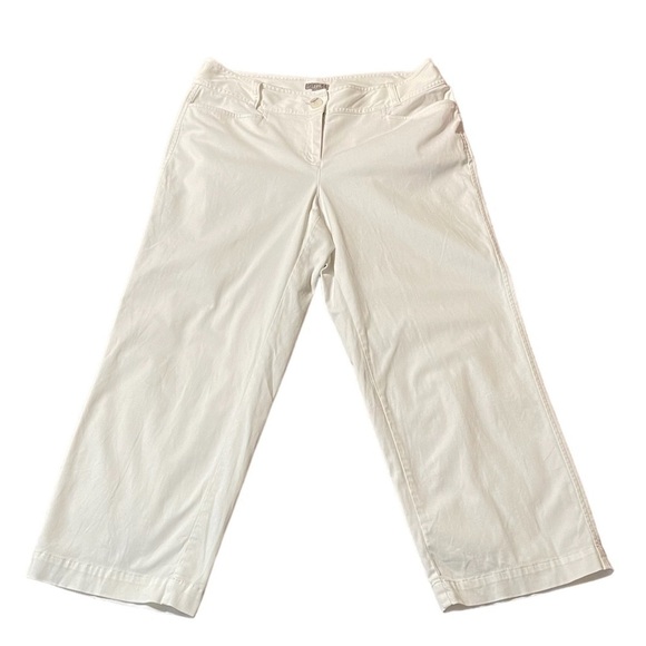J Jill Woman's Strech Cotton Blend Pants Straight Leg Lightweight White Size 8 - Picture 3 of 12